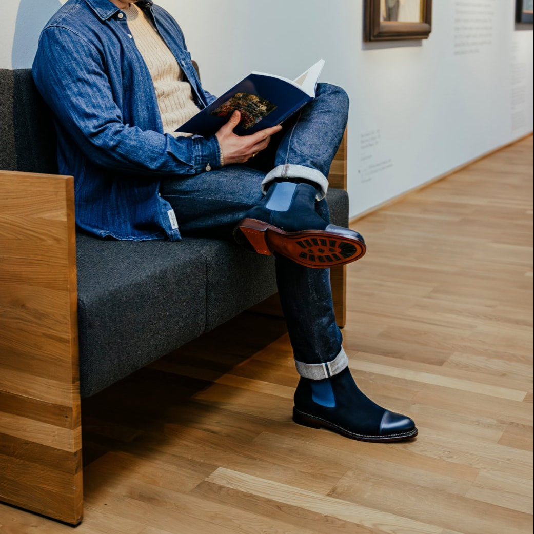 Bottines Chelsea CHARLY « Shades of Blue »