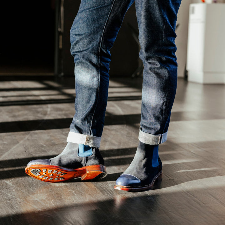 Bottines Chelsea CHARLY « Shades of Blue »
